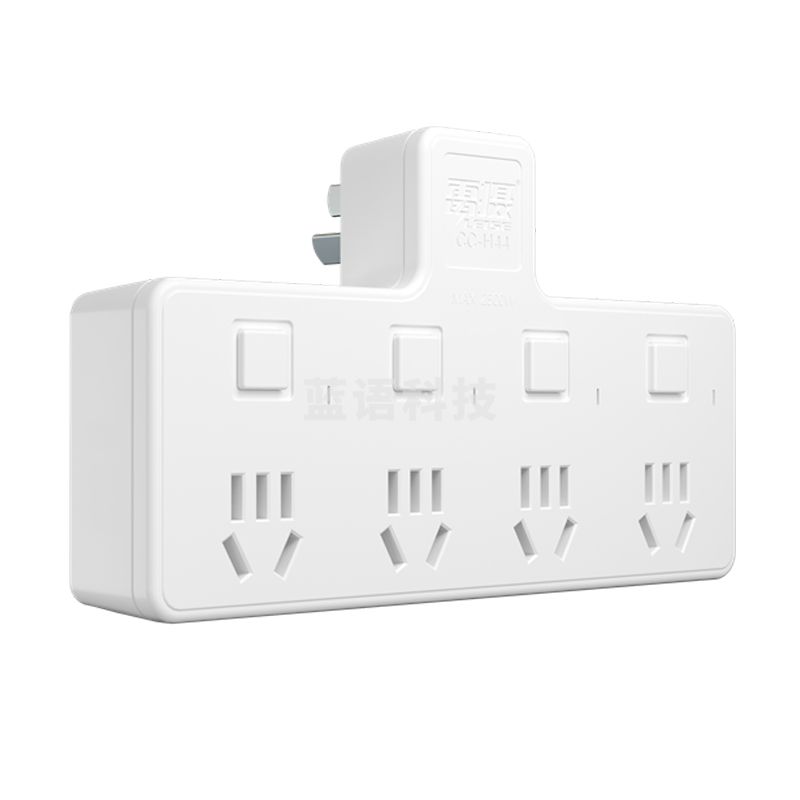 雷摄LEISE CC-H44 插座转换器/一转多插座/无线转换插座/电源转换器/4位分控插座