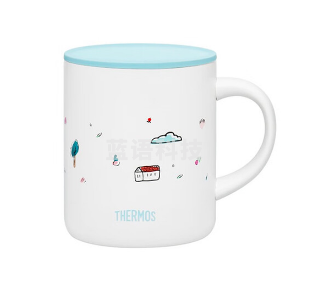 膳魔师TJDG-323 BL蓝色小屋保温杯 家用办公保温水杯把手杯咖 啡 杯320ml