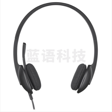 罗技（Logitech） H340 USB接口耳麦 头戴式耳机 带麦克风话筒 电脑办公教育培训学习 H340