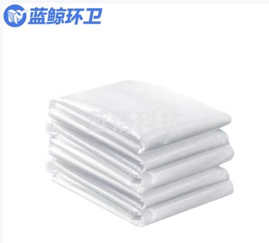 蓝鲸环卫 全新料大号平口收纳防尘塑料袋白色平口垃圾袋 50*60cm50只/包LJHW-10069（10包起购）