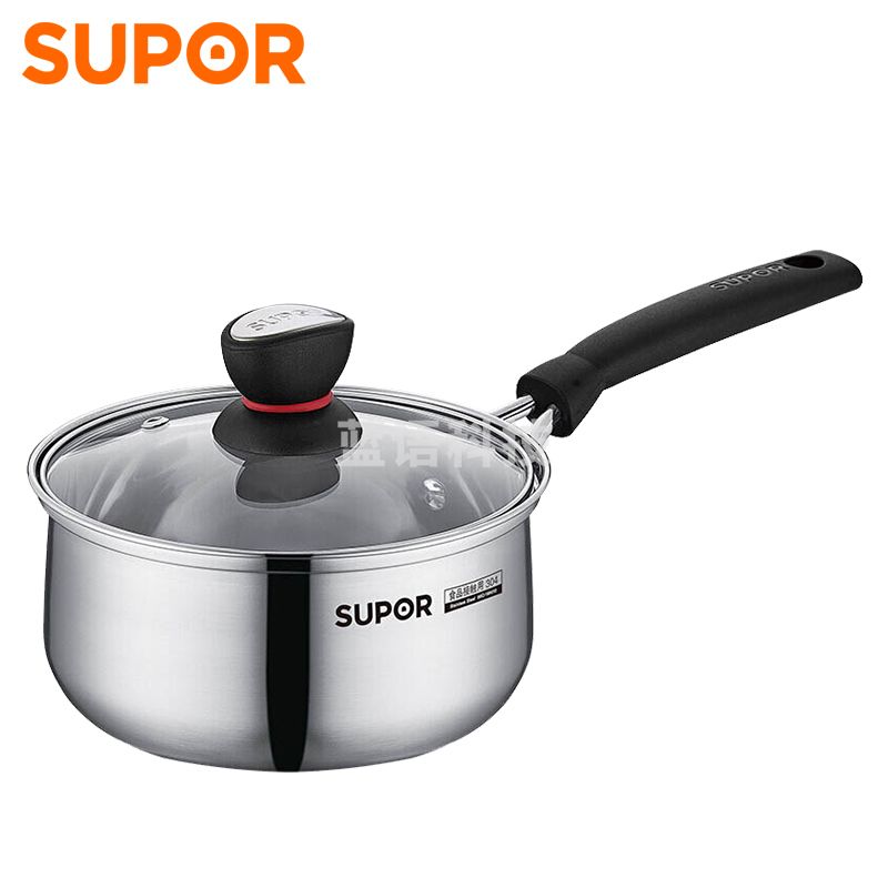 苏泊尔ST16H1 时尚系列 小红圈不锈钢奶锅 16cm
