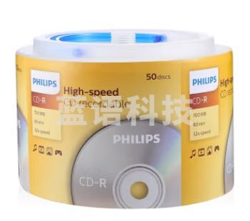 飞利浦CD-R光盘/刻录盘 桶装50片 52速700M 手拎乖乖桶