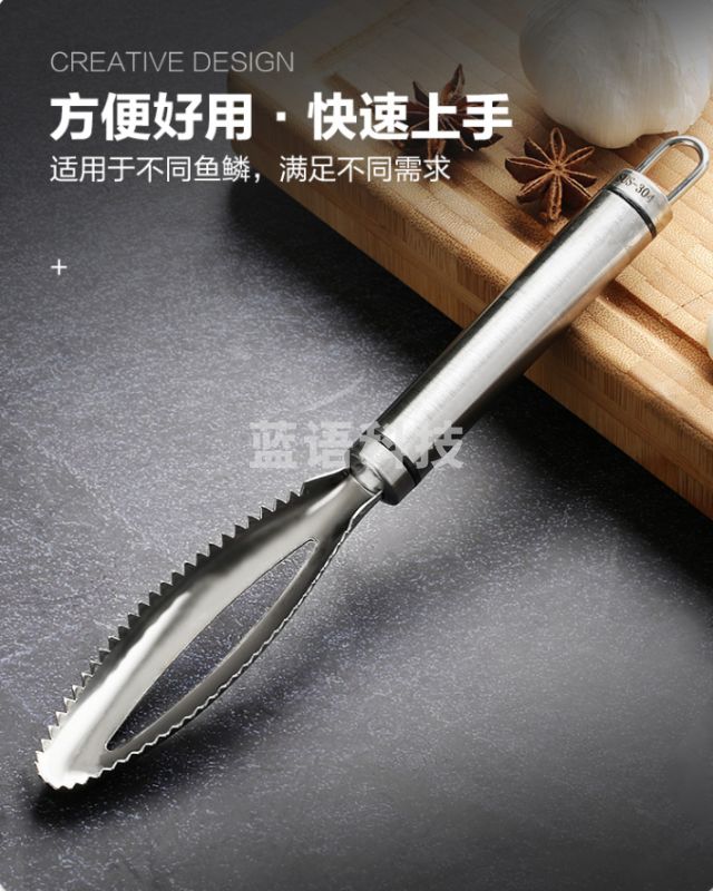 维艾（Newair）304不锈钢去鱼鳞刨刮鱼鳞器家用打鳞器 厨房小工具杀鱼专用刷刀