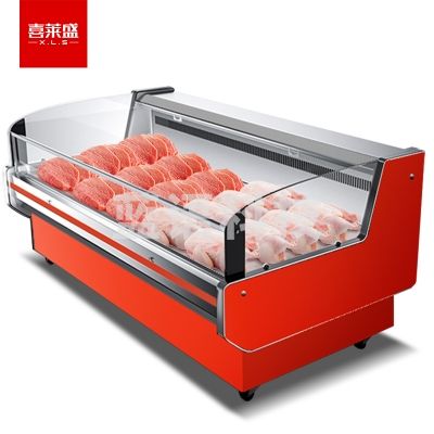 喜莱盛 3.0米冷藏款 商用鲜肉展示柜冷藏卧式冰柜风冷 猪肉生鲜海鲜肉类保鲜柜熟食凉菜柜