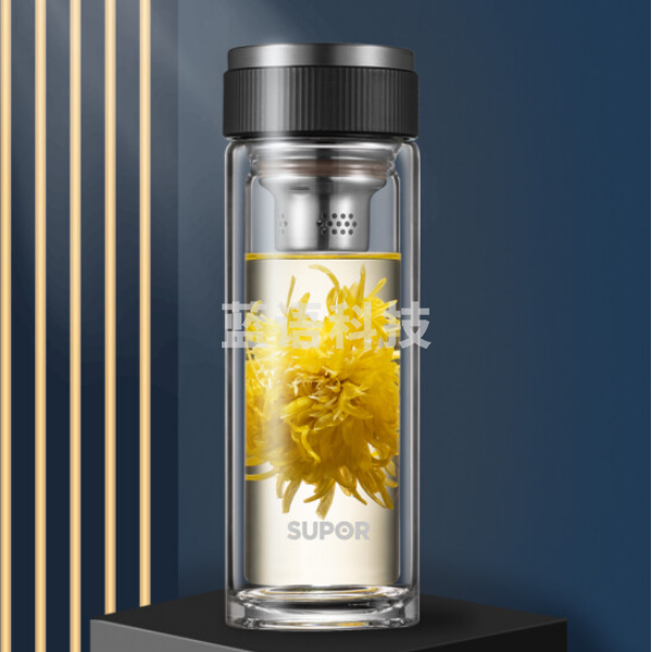 苏泊尔KC33DV10 尚系列耐热玻璃杯 330ml 乌木黑