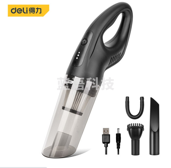 得力(deli) 无线车载吸尘器 DL8080 小型手持吸尘器带电源适配器插头