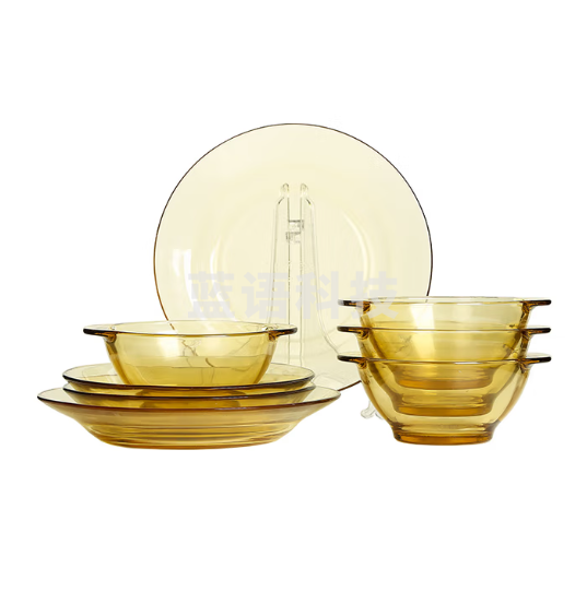 康宁PX-SY8B/HP晶耀系列玻璃餐具套装 2个大汤盘+2个小汤盘+4个带耳碗