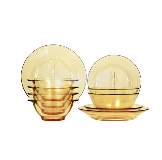 康宁PX-SY10B/HP晶耀系列玻璃餐具套装 2个大汤盘+2个小汤盘+4个带耳碗+2个小色拉碗