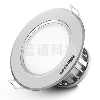 雷士（NVC） 雷士照明 LED筒灯天花灯 金属铝材砂银 4瓦暖黄光3000K 开孔7.5-8.5厘米 JC.1105