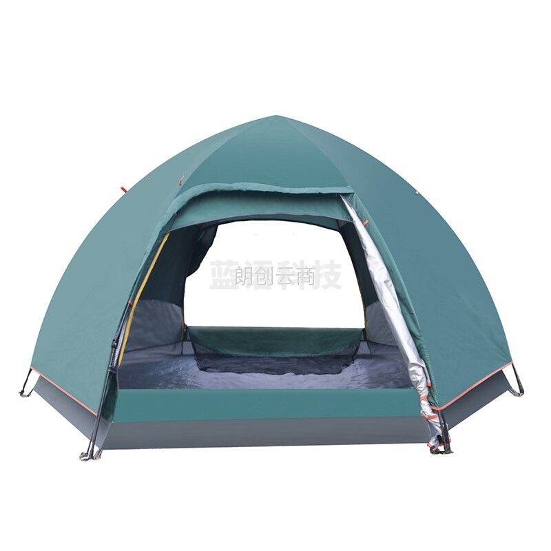 创悦 全自动户外帐篷3-4人双层多用露营六角帐篷套装