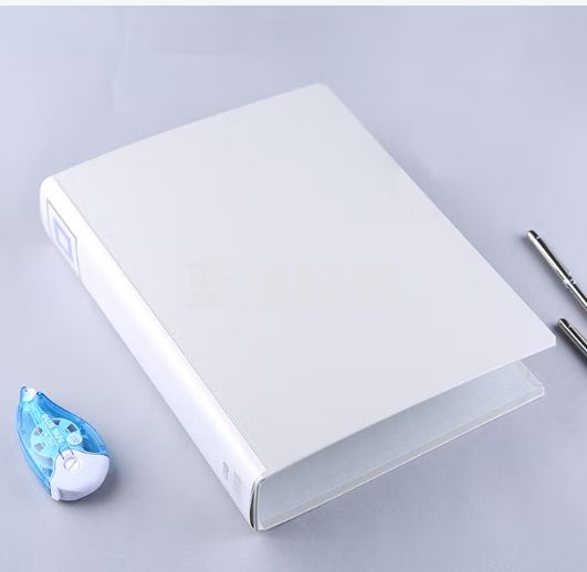 TANOSEE日本办公财务双开管理文件夹/资料册/收纳盒 50mm500枚收容 银色 1册装