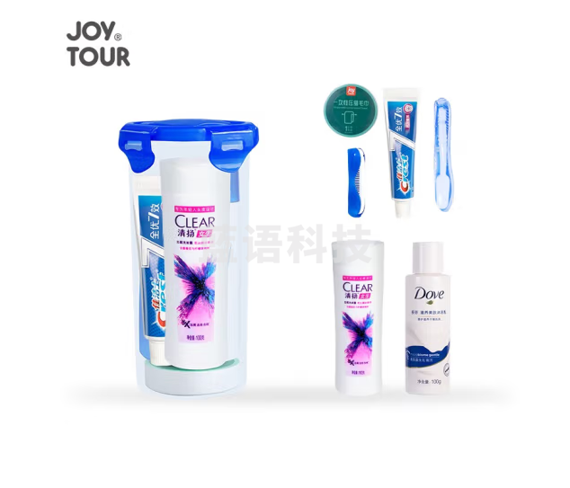 佳途（JOYTOUR） 旅行洗漱套装洗漱袋便捷商务出差用品沐浴洗发牙刷个人护理套装 C2-清扬方杯(女款)