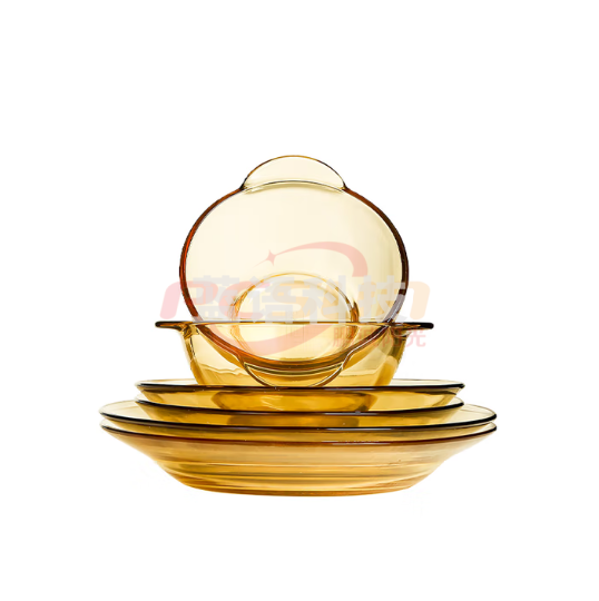 康宁PX-SY6B/HP晶耀系列玻璃餐具套装 2个大汤盘+2个小汤盘+2个带耳碗