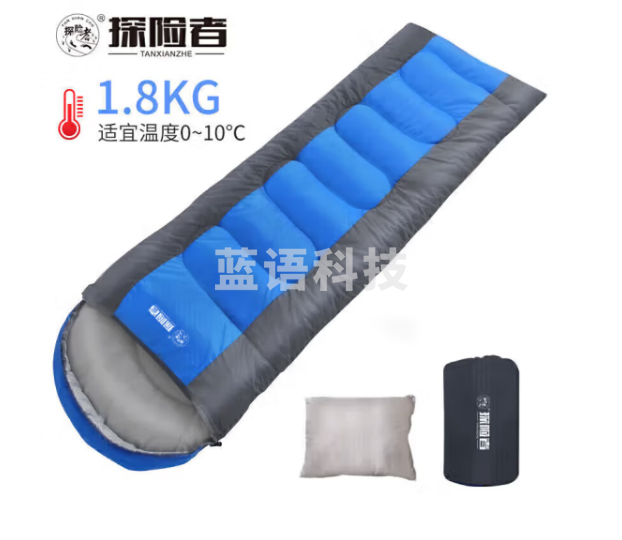 探险者（TAN XIAN ZHE）睡袋成人 户外冬季加厚保暖棉睡袋春秋室内露营午休隔脏睡袋1.8KG