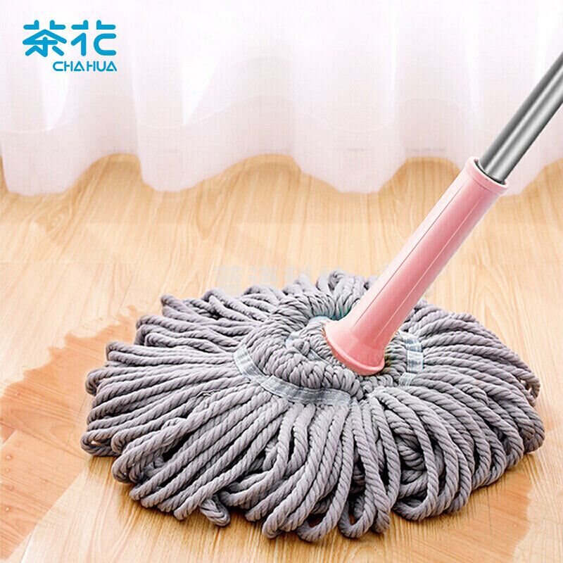 茶花 拖把免手洗墩布旋转吸水拧水懒人拖把拖地神器 粉色