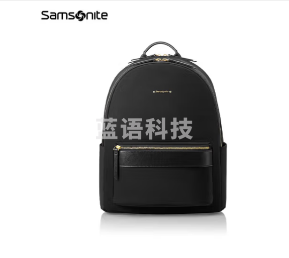 新秀丽（Samsonite）双肩包电脑包13英寸女背包学生书包通勤商务休闲旅行 TQ4 黑色