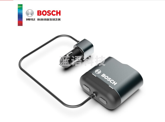 博世BOSCH PS500 车载充电器点烟器电源一拖二三多功能USB快充 12/24V通用