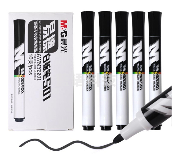 晨光（M&G） AWMY2201 易擦白板笔 黑色 10支/盒