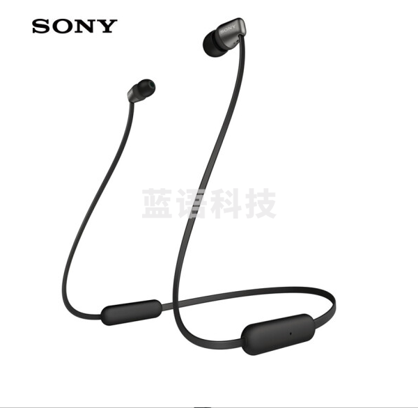 索尼 WI-C310 无线入耳式立体声耳机 手机耳机 颈挂线控 黑色