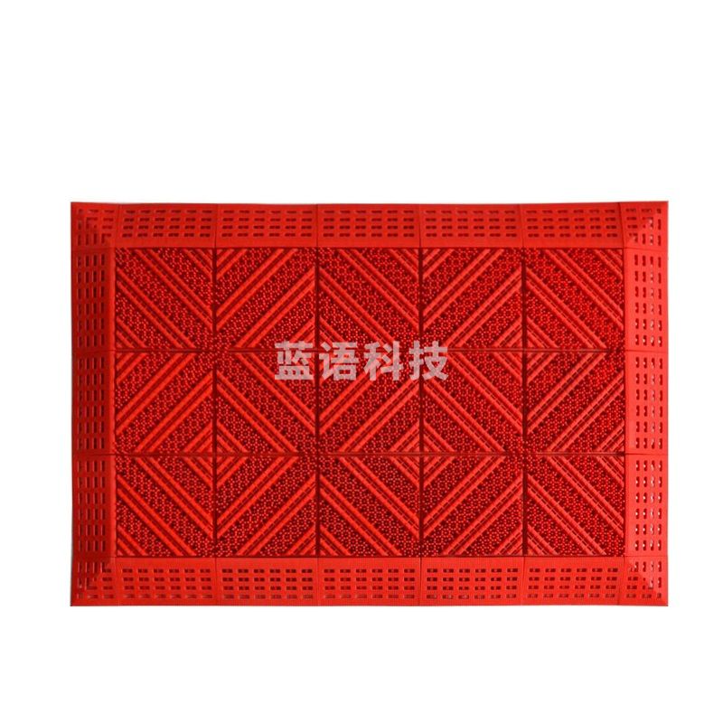 安赛瑞 室外镂空除尘地垫 EVA拼接除尘地垫 拼接式刮泥防滑脚垫 红色 多色可选45*45×2.5cm