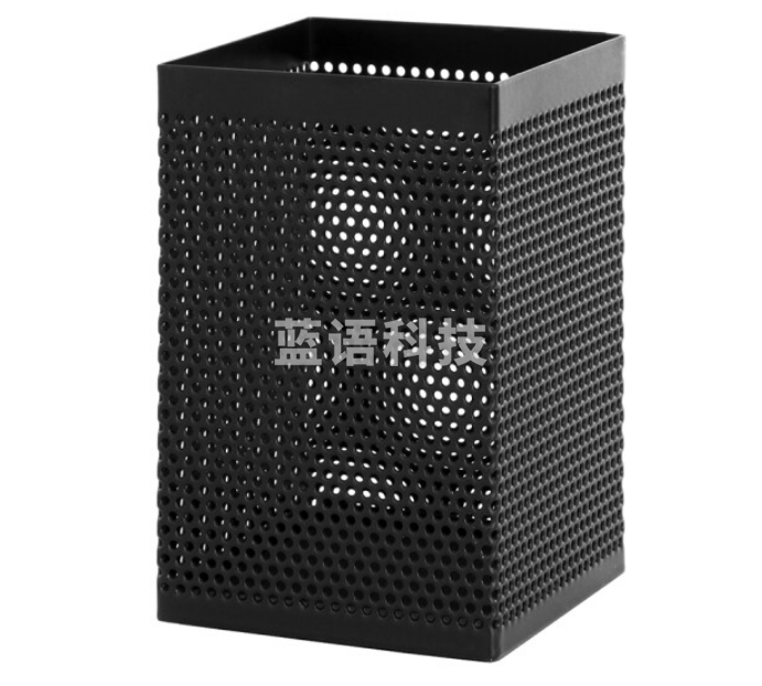 得力（deli） 金属网纹笔筒 学生文具办公用品 908方形金属笔筒