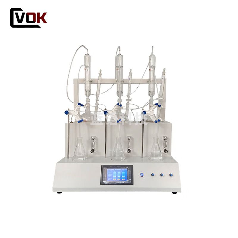 西瓦卡食品二氧化硫蒸馏仪 二氧化硫残留量测定仪 多功能一体蒸馏仪 CV-ZLY-3S（3联）