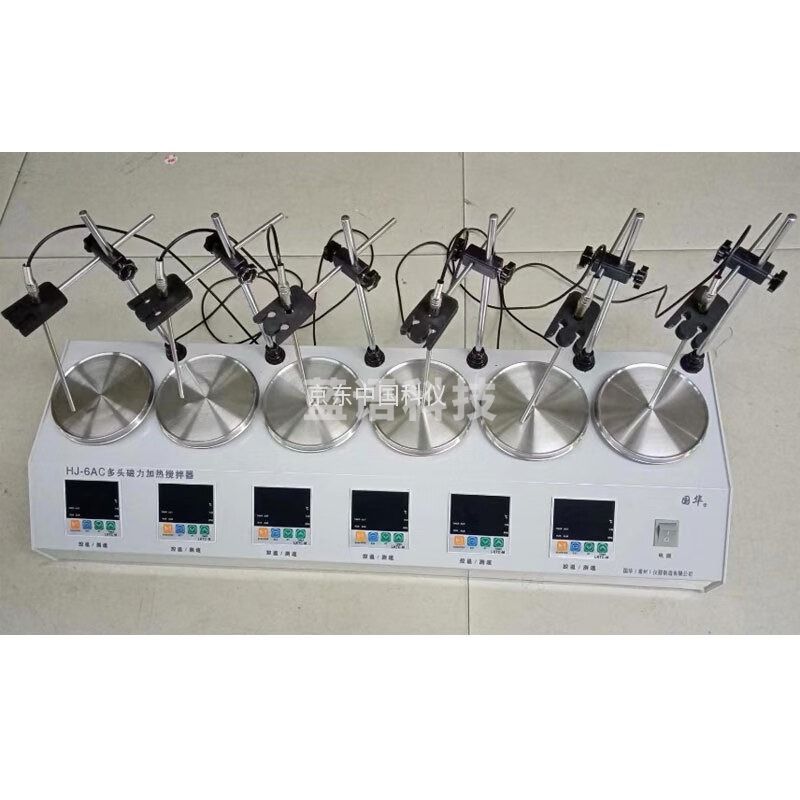 常州国华HJ系列实验室多头多联多工位恒温磁力搅拌器 HJ-6AC多头恒速磁力加热搅拌器