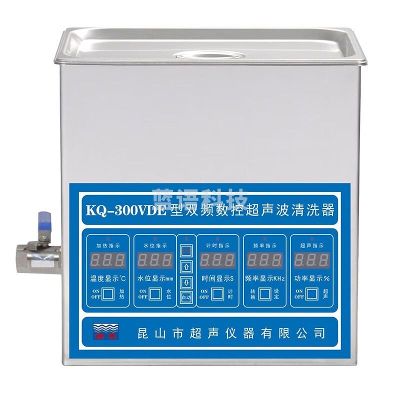 JISENPUER昆山舒美KQ-100VDB双频实验室超声波清洗器清洗机 KQ-300VDE（10升）
