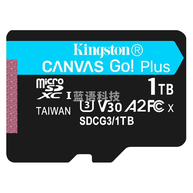 金士顿（Kingston）1TB TF（MicroSD）内存卡U3 V30 A2 4K 读170MB/s游戏机 行车记录仪 运动相机无人机 监控存储卡 SDCG3/1TB