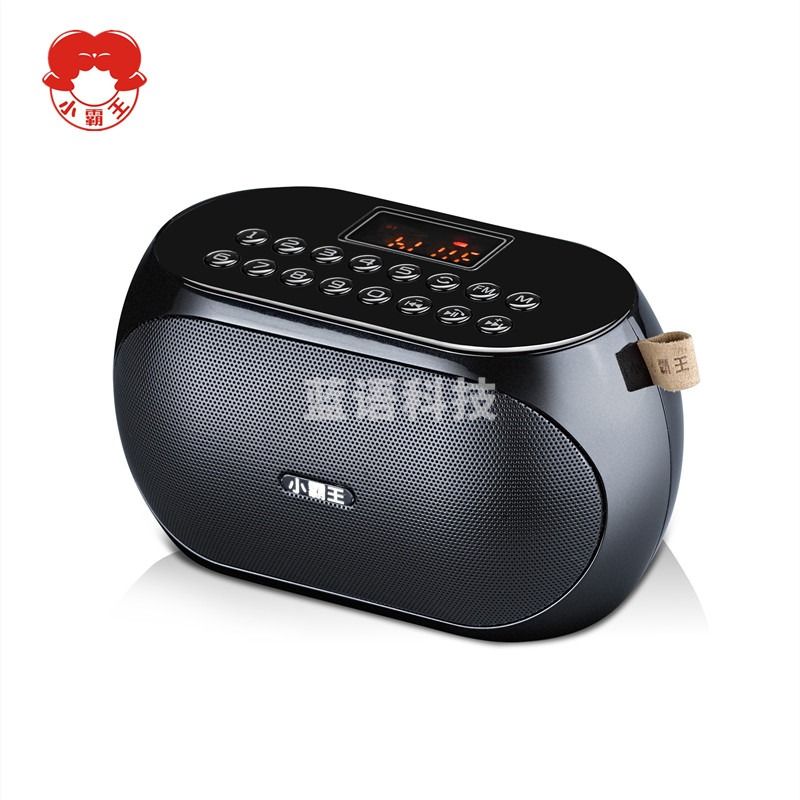 小霸王 D83广场舞音响无线蓝牙老年人收音机多功能插卡U盘立体声双喇叭低音炮户外音箱 黑色