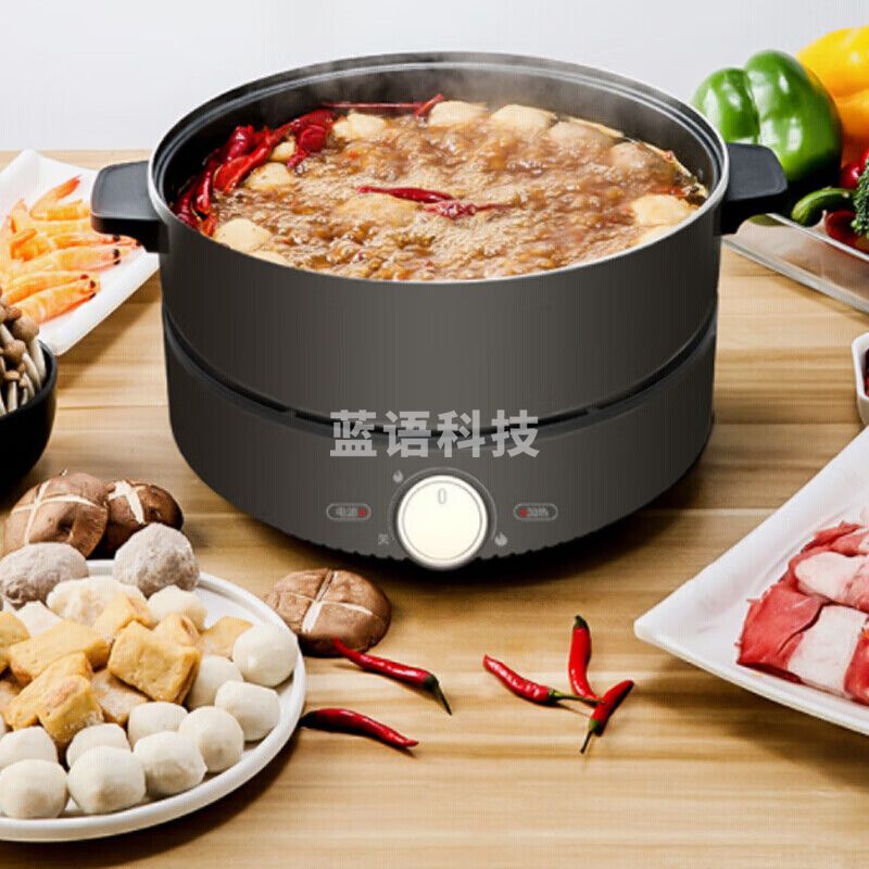 美的（Midea）多用途锅 家用4L大容量电火锅 多功能分体式可煎烤电热锅 MC-DH2601（线下同款）