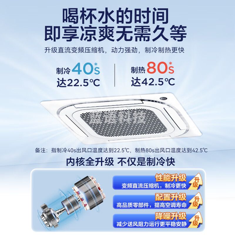 美的（Midea）3匹天花机空调吸顶吊顶空调 商用中央空调变频冷暖包7米铜管RFD-72QW/BDN8Y-D(B3)