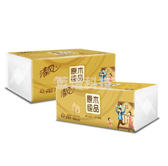 清风（APP）BR36MJ1金装原木150抽3层 餐巾纸 3包/提