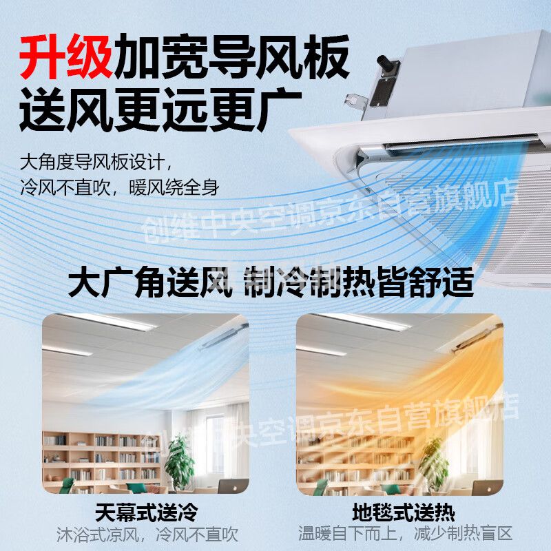 创维5匹天花机吸顶空调 天井机 冷暖办公室店铺商用中央空调 KFR-120TW/F3AA3A-N3PLB