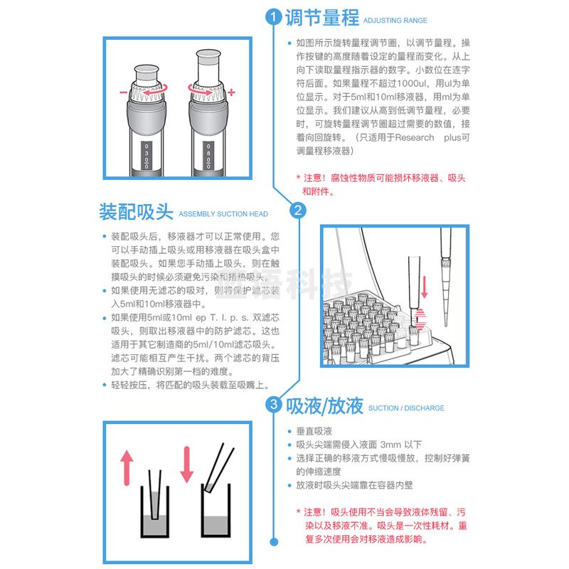 艾本德移液器整支消毒手动单道移液枪加样枪 手动单道可调微量移液器 8道10-100ul