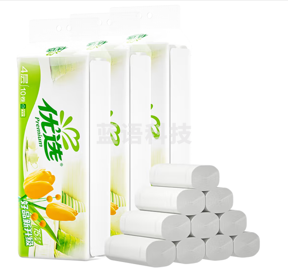 心相印 136*115  3层  木浆  无香  优选无芯卷纸 75g*10卷