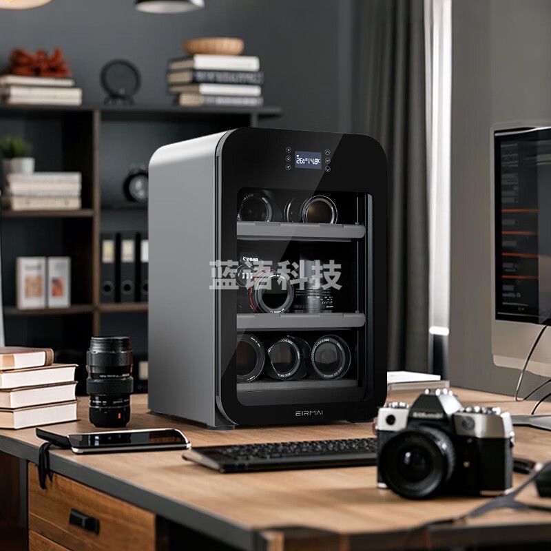 锐玛R4 单反相机电子触摸屏防潮箱 摄影器材干燥箱除湿柜 专业镜头复古防潮柜触屏