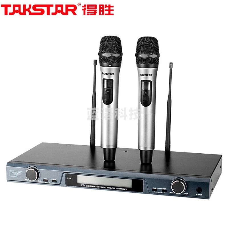 得胜 TAKSTAR X6 一拖二 无线 麦克风 银色 计价单位:套