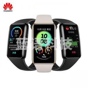华为 HUAWEI FRA-B39 智能运动手环 6 Pro（炫彩全面屏 超长续航 体温研究 黑/灰
