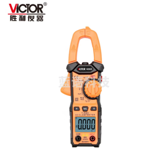 胜利仪器 (VICTOR) VC606D 高精度数字钳形表 3999 自动量程 交直流电压 交流电流