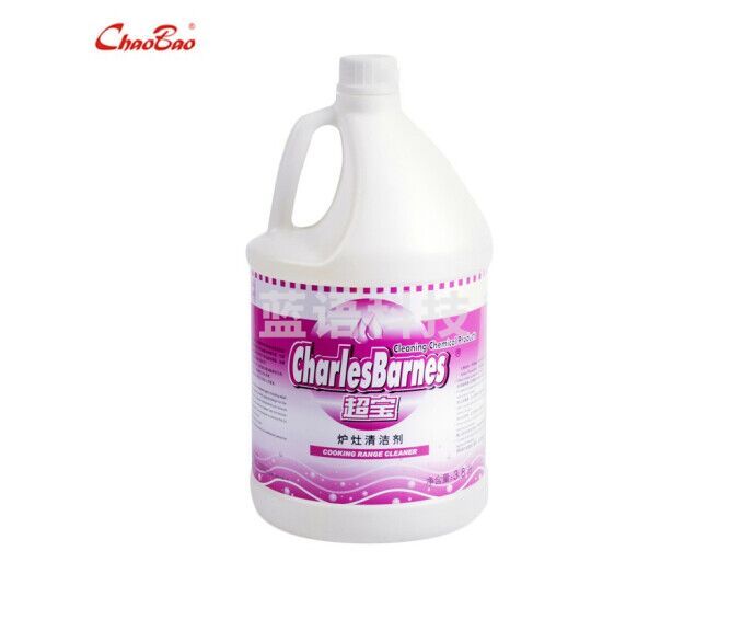 超宝（CHAOBAO）DFH004炉灶专用清洁剂酒店饭店厨房去油污清洗剂抽油烟机去油灶台清洗剂大桶 DFH0043.8L/瓶
