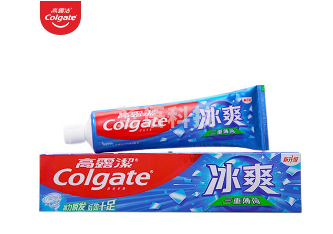 高露洁（Colgate） 冰爽三重薄荷牙膏 180g 清新口气