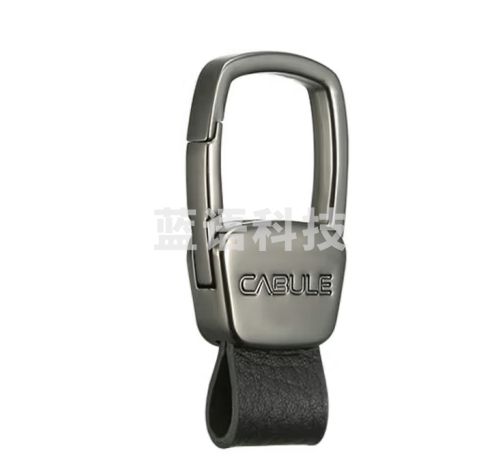 迪加伦 汽车钥匙扣 真皮男女士个性创意简约挂件锁匙链腰挂奥迪大众日产别克本田奔驰吉利比亚迪哈弗 铂金灰