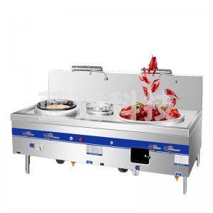 英利蒂克 Enlitic SZCT28-56B-YCYG80 商用燃气大锅灶双头猛火灶食堂节能天然气液化气灶台