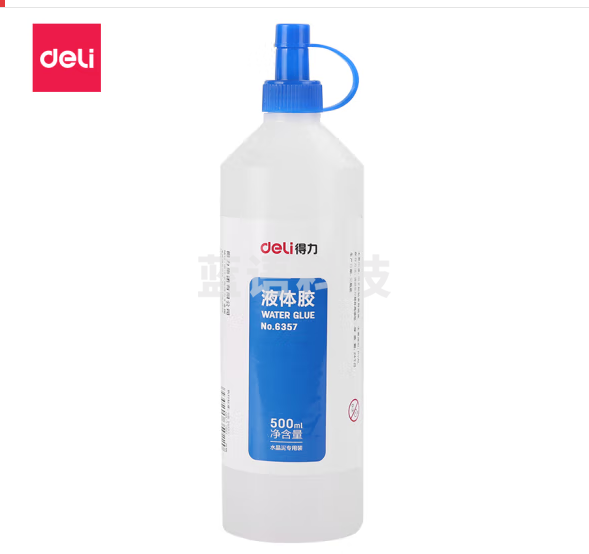 得力(deli)500ml专用液体胶水 高粘度 透明无色  6357...