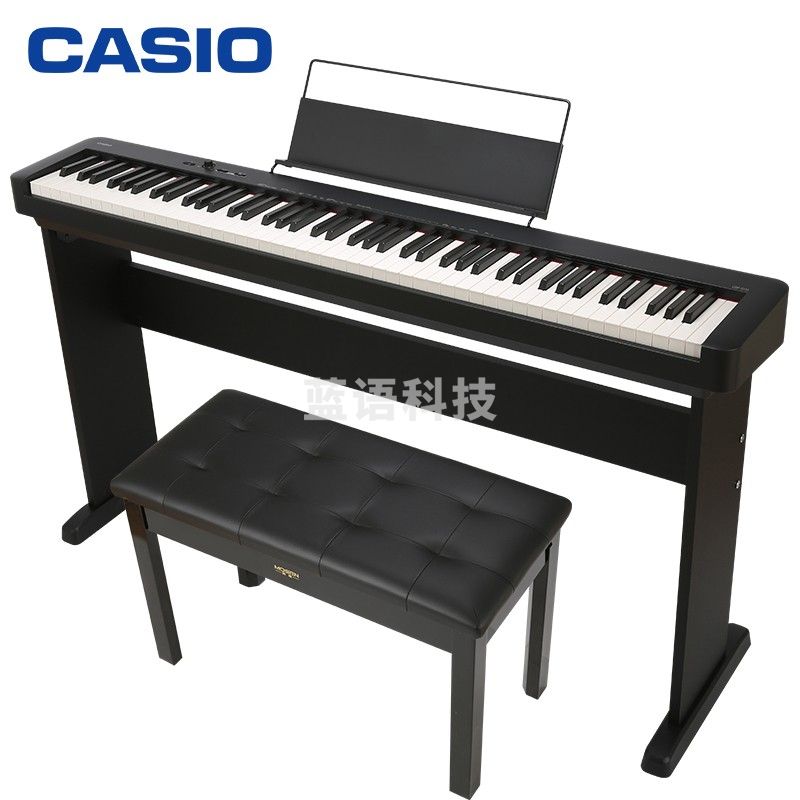 卡西欧（CASIO）电钢琴CDP-S110BK 88键重锤数码电子钢琴时尚轻薄便携款+木架款