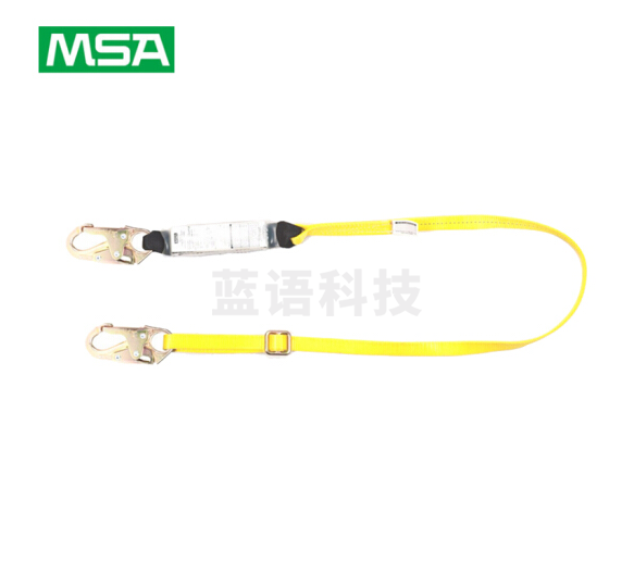 梅思安/MSA 10106903单腿吸震绳 长度可调节 60mm开口铝合金挂钩（1条）