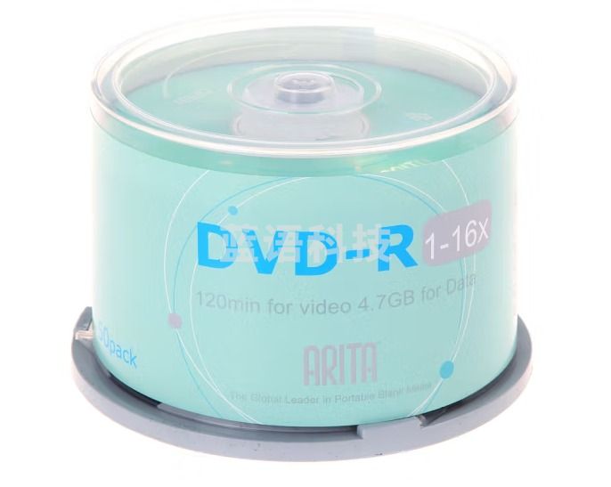 铼德(ARITA) e时代系列 DVD-R 16速4.7G 空白光盘/光碟/刻录盘 桶装50片