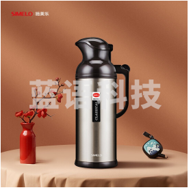 SIMELO（施美乐）印象京都不锈钢热水瓶玻璃内胆开水壶新北京保温瓶2000ML（金色）