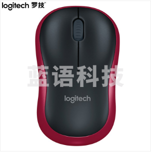 罗技（Logitech） M185 无线鼠标黑色红边